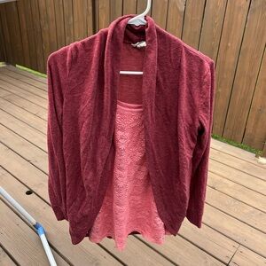 Peach tank top, unique embroidery